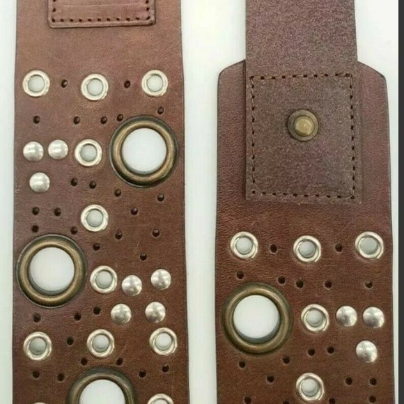 Vintage Antoniazzi Firenze Grommet Hole Studded Belt Large